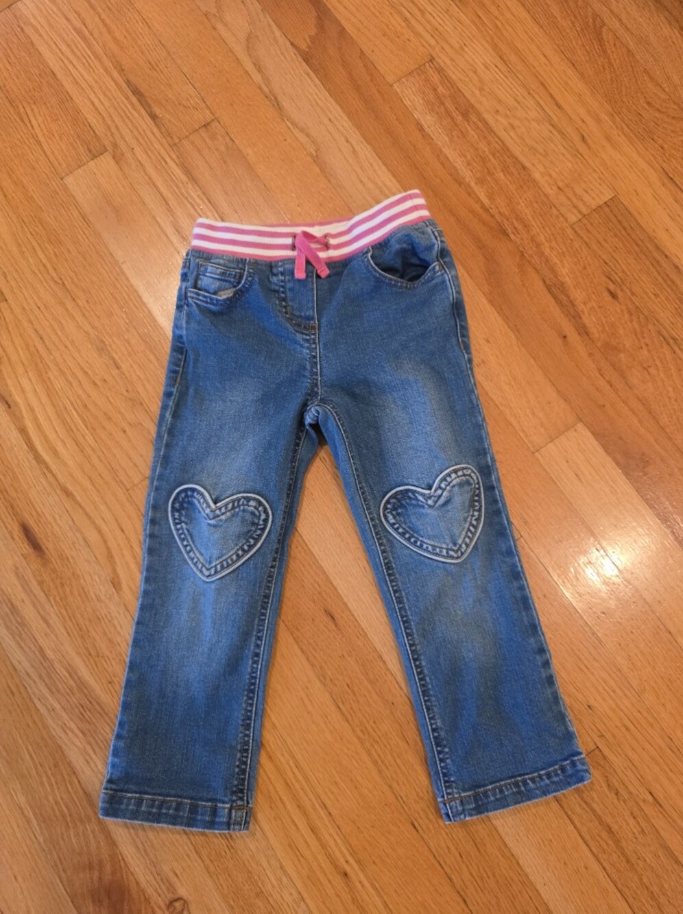 Mini Boden Girls Heart Pocket Jeans